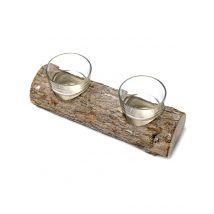 Kerzenglashalter Holzscheit - Thema: Hochzeit
