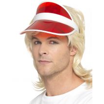 Schirm Mütze Sonnenschutz für Erwachsene orange-weiss - Thema: Mottoparty - Rot/Rotbraun