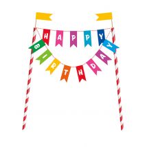 Kuchendeko Happy Birthday bunt - Thema: Geburtstag und Jubiläum