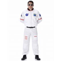 Astronaut Kostüm Raumfahrer für Herren weiss-bunt - Thema: Fasching und Karneval - Weiß - Größe XL
