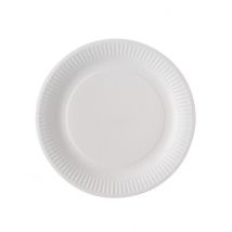 Pappteller Einweggeschirr 100 Stk. 23 cm weiß - Thema: Halloween - Weiß