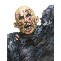 Blutiger Zombie Maske mit Maden bunt - Thema: Fasching und Karneval