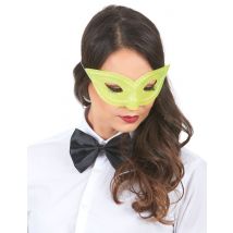 Venezianische Augenmaske Glitzer gelb - Thema: Fasching und Karneval - Gelb/Blond