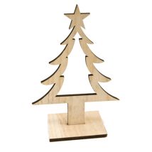 Tannenbaum-Dekoration aus Holz Weihnachtsdeko-Figur braun 25 cm - Thema: Weihnachten und Winter - Braun