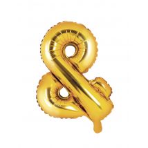 Folienluftballon Symbol + gold - Thema: Geburtstag und Jubiläum