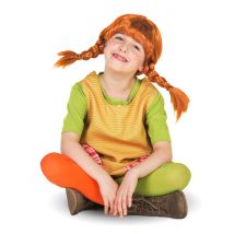 Pippi Langstrumpf Kinderperücke Lizenzware orange - Thema: Fasching und Karneval - Orange