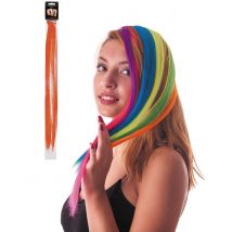 Clip-in Haarsträhne Haarteil orange - Thema: Fasching und Karneval - Leuchtend/Neon