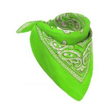 80er-Jahre Bandana neongrün - Thema: Fasching und Karneval - Leuchtend/Neon