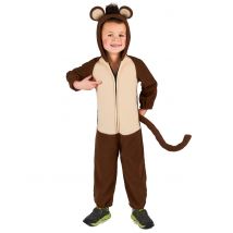 Affenverkleidung Tier-Kinderkostüm braun-beige - Thema: Fasching und Karneval - Braun - Größe 122/134 (7-9 Jahre)