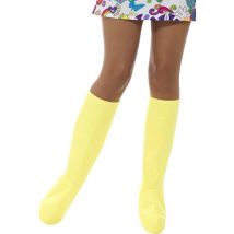 Gelbe Stiefelstulpen für Damen - Thema: Fasching und Karneval - Gelb/Blond