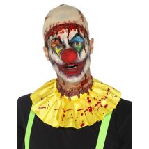 Gruseliger Clown Halloween Accessoire-Set 2-teilig beige-gelb
