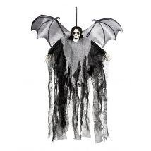 Geflügelter Sensenmann Halloween-Hängedeko 60 cm - Thema: Halloween - Schwarz