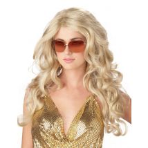 Glamour Langhaar-Perücke blond - Thema: Fasching und Karneval - Gelb/Blond