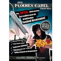 Evil Pommesgabel from Hell Metal Festival Besteck silber 8x1cm - Thema: Festivals - Silber/Grau