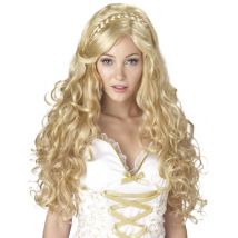 Antike Göttin Perücke blond mit Locken - Thema: Fasching und Karneval - Gelb/Blond