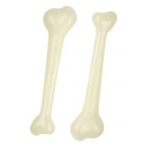 Glow in the Dark Knochen Halloween-Deko 2er-Set weiss 22cm - Thema: Fasching und Karneval - Weiß
