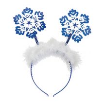 Schneeflocke Haarreif Weihnachten weiss-blau - Thema: Weihnachten und Winter - Blau