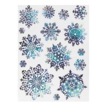Weihnachts-Fensterdekoration 15 Stück blau 27x20cm - Thema: Weihnachten und Winter - Blau