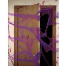Halloween Spinnennetz schaurige Dekoration 20g lila - Thema: Halloween - Violett/Lila