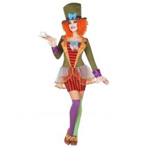 Verrückte Hutmacherin Damenkostüm bunt - Thema: Fasching und Karneval - Bunt - Größe XS / S