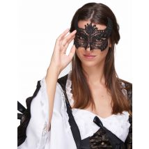 Venezianische Augenmaske Ornamente schwarz - Thema: Fasching und Karneval - Schwarz