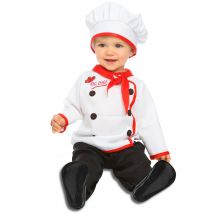Kostüm Koch für Babys - Thema: Fasching und Karneval - Schwarz-Weiß - Größe 80/92 (1-2 Jahre)