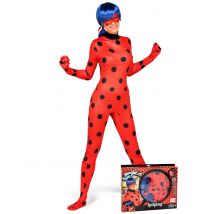 Ladybug-Damenkostüm Miraculous-Lizenzkostüm rot-schwarz - Thema: Fasching und Karneval - Größe XS
