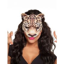 Leoparden-Maske für Erwachsene - Thema: Fasching und Karneval - Braun