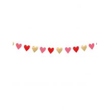 Herzen Girlande Love you bunt 2m - Thema: Hochzeit - Rosa/Pink