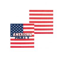 20 Servietten US-Party 33 x 33 cm