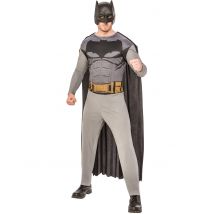 Batman-Herrenkostüm Lizenzkostüm Comic grau-schwarz - Thema: Mottoparty - Silber/Grau - Größe L