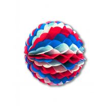 Wabendeko aus feuerfestem Papier rot-weiss-blau 25 cm - Thema: Mottoparty - Weiß