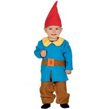 Zwergen-Kostüm für Kleinkinder Karnevalskostüm blau-braun-rot - Thema: Mottoparty - Blau - Größe 86/92 (18-24 Monate)