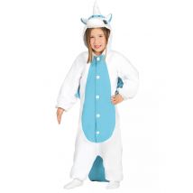 Süsses Einhorn-Kinderkostüm weiss-blau - Thema: Fasching und Karneval - Weiß - Größe 110/116 (5-6 Jahre)