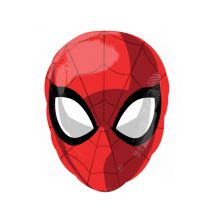 Ultimate Spider-Man Maske Alumium Ballon Partydeko bunt 30 x 43 cm - Thema: Fasching und Karneval - Rot/Rotbraun