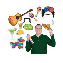 Mexiko-Party-Set 13-teilig Photobooth - Thema: Fasching und Karneval - Bunt