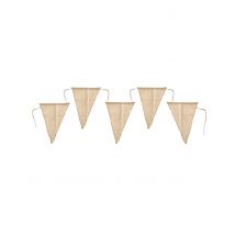 Wimpelgirlande Jute naturfarben 3 m - Thema: Fasching und Karneval - Beige