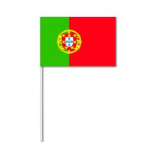 Portugal-Fahne Fanartikel grün-rot 14x21cm - Thema: Mottoparty - Rot/Rotbraun