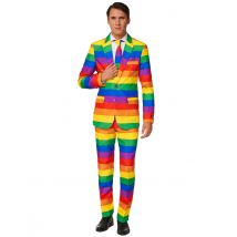 Mr. Rainbow-Kostüm Suitmeister bunt - Thema: Fasching und Karneval - Bunt - Größe M (50)