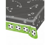 Fussball-Tischdecke Partydeko grün-schwarz 120x180 cm - Thema: Mottoparty - Schwarz