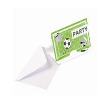 Fussball-Einladungskarten mit Umschlägen 8 Stück Geburtstag grün-weiss - Thema: Geburtstag und Jubiläum - Grün