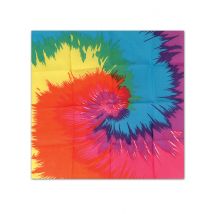 Hippie-Kopftuch Batik-Muster bunt 55x55cm - Thema: Fasching und Karneval - Bunt