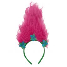 Troll-Haarreifen für Damen Accessoire pink-grün - Thema: Fasching und Karneval - Rosa/Pink