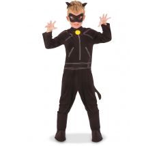 Cat Noir-Kostüm für Kinder Miraculous-Lizenzkostüm schwarz - Thema: Fasching und Karneval - Schwarz - Größe 128/140 (9-10 Jahre)