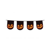Kürbisgirlande Halloween-Dekoration schwarz-orange 6m - Thema: Halloween - Schwarz