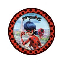 Ladybug-Papierteller Kindergeburtstag 8 Stück bunt 23cm - Thema: Geburtstag und Jubiläum - Rot/Rotbraun