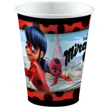 Ladybug-Partybecher Miraculous-Tischdeko 8 Stück bunt 250ml - Thema: Geburtstag und Jubiläum - Bunt