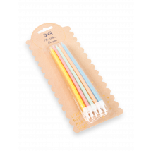 10 Geburtstagskerzen pastell 15 cm