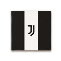 Juventus-Servietten Tischdeko 20 Stück schwarz-weiss 33x33cm - Thema: Mottoparty - Weiß