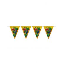 Dinosaurier-Wimpelgirlande Raumdekoration bunt 6m - Thema: Geburtstag und Jubiläum - Bunt